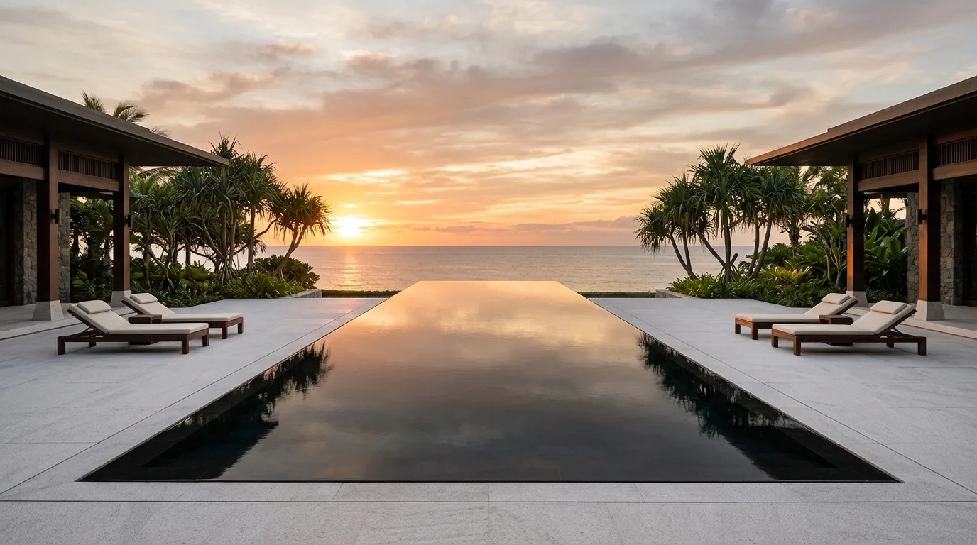 Infinity Pools: Continuity Between the Horizon and the Sea