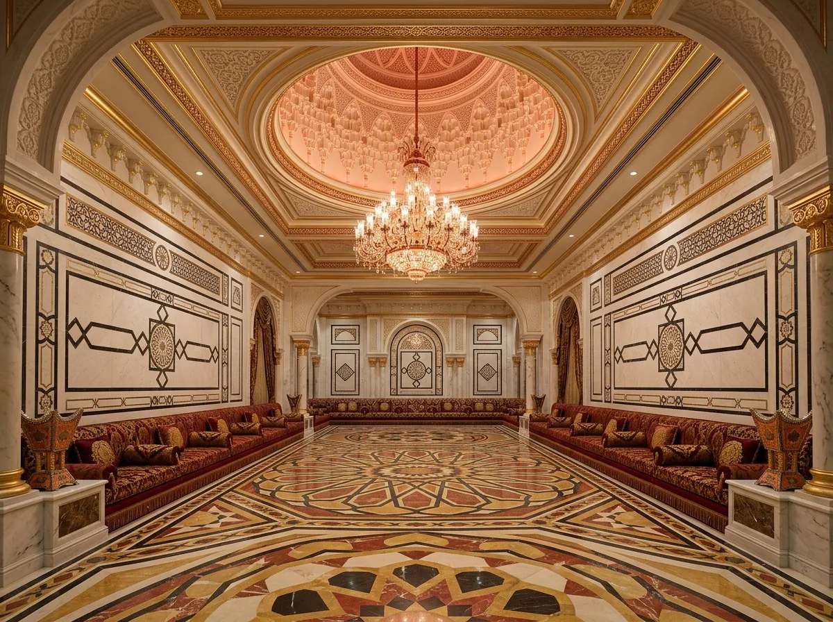 Gulf Style: Gold, White Stone, and Geometric Inlays