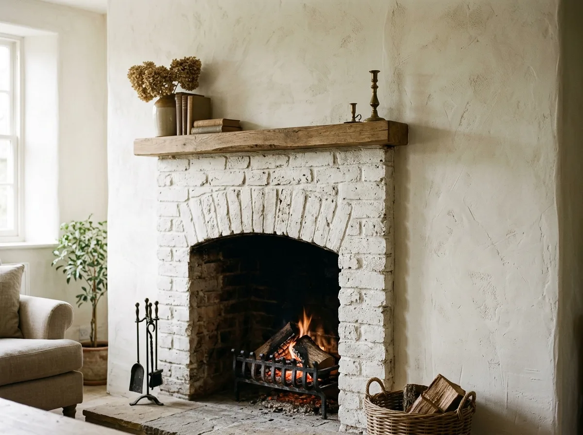 Plaster Walls and Bricks: A Rough White