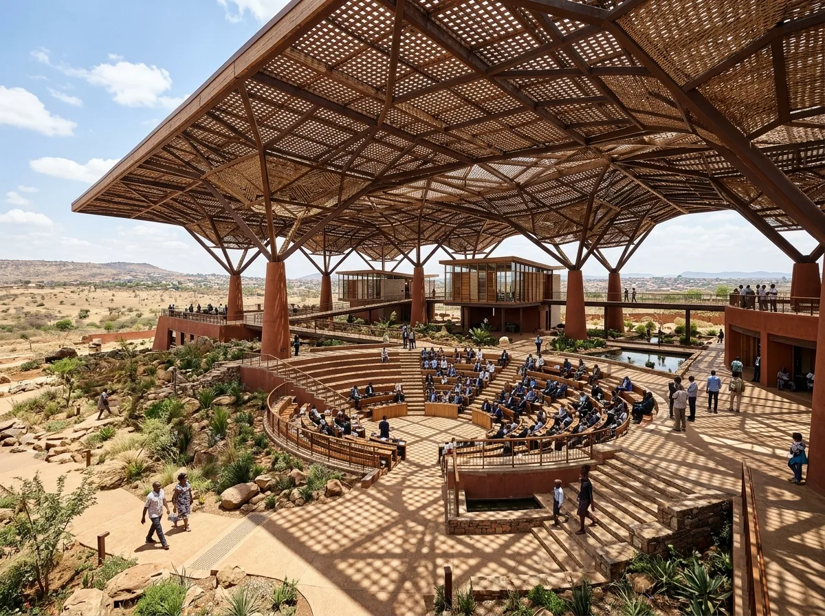 Assembly Under the Trees: An Egalitarian Space Beneath a Giant Umbrella Roof