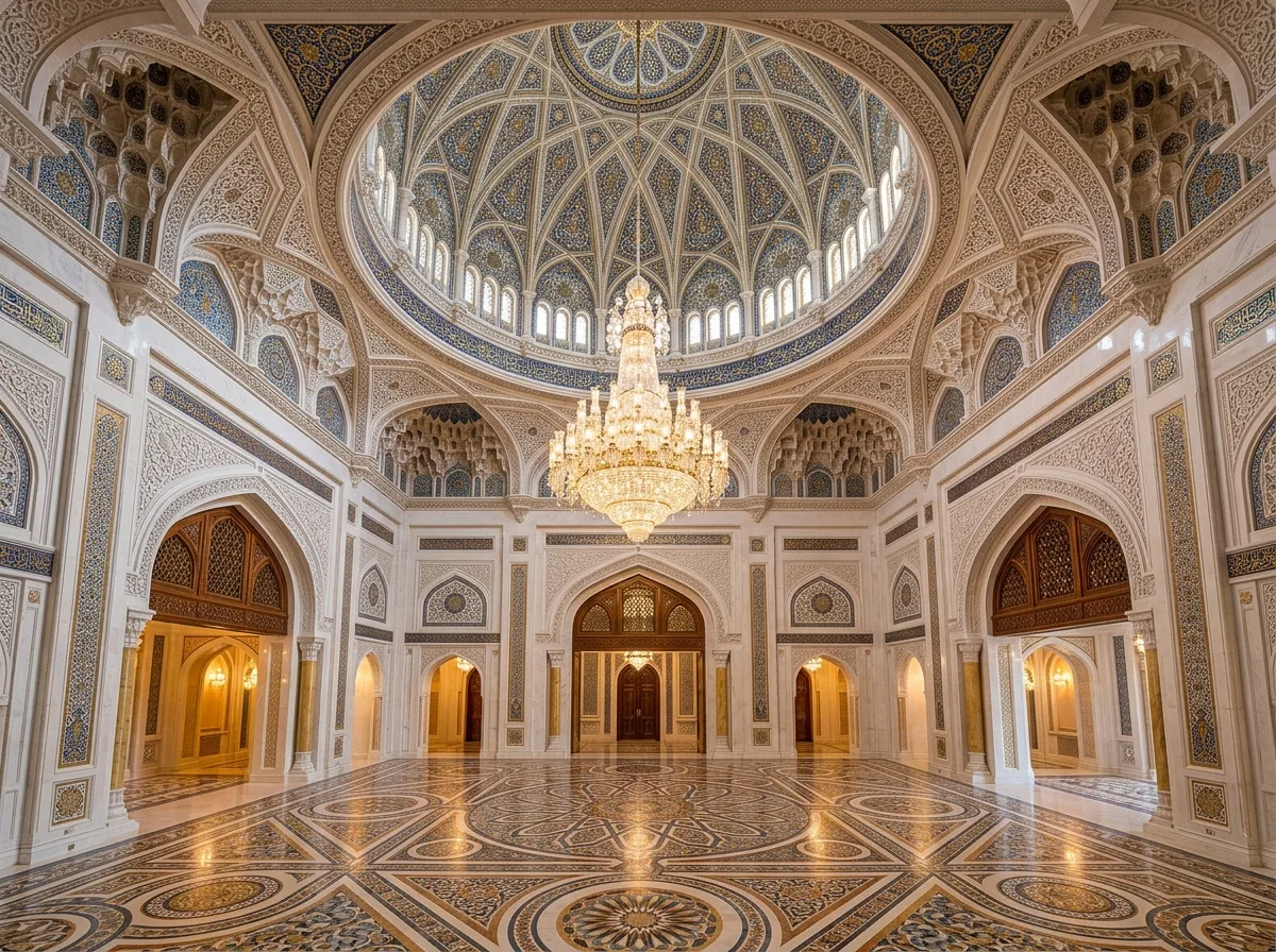 Thirty-Seven Meter Grand Hall Dome: A Ceremonial Space of Gold and White