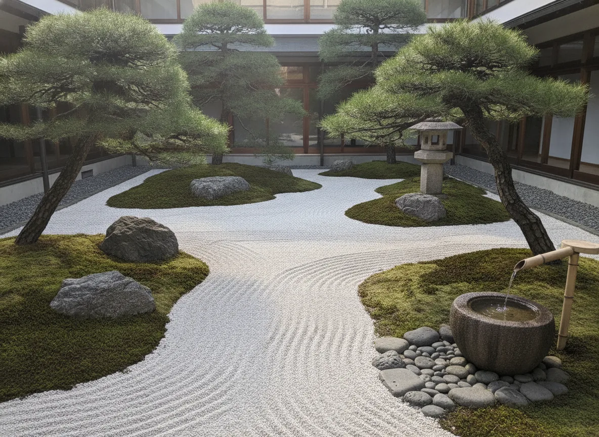 景観スタイル変換・中庭から日本庭園へ