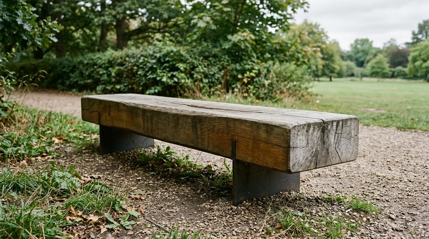 A Bench from a Single Board: No Backrest, No Extra Components