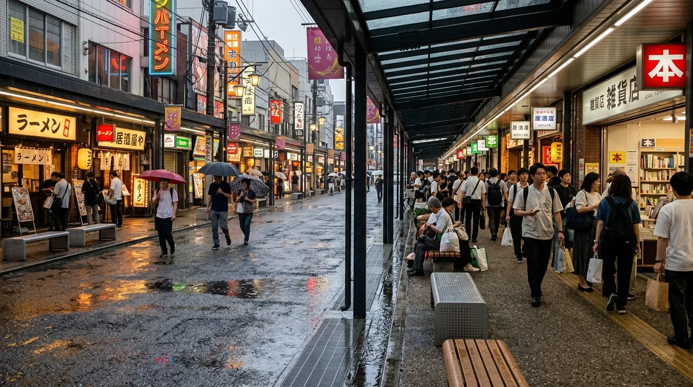 When it Rains: Can Pedestrian Zones Still Be Used?