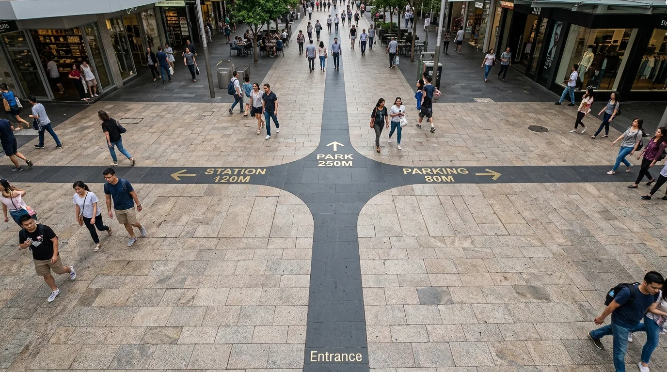 地面的信息：指标画在地上