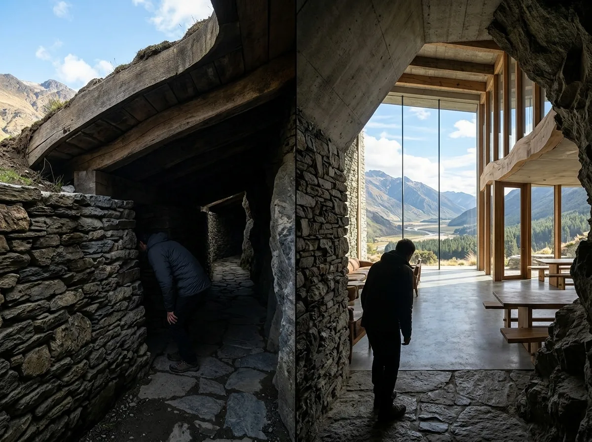 Organic Architecture · Entrance: Lowered then Opened