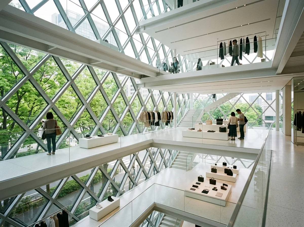 Boutique・Omotesando-style Flagship Interior: Transparent Floors