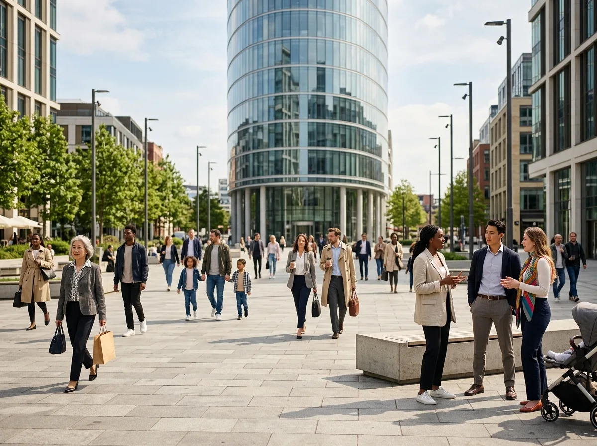 Pedestrian Dynamics Implantation in the Plaza