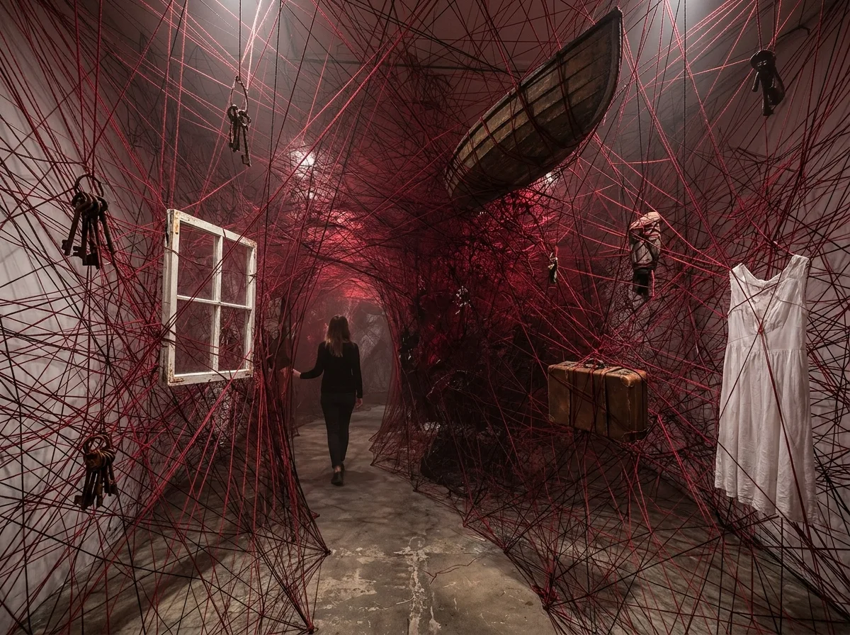 Chiharu Shiota | The Red Thread: Tens of Thousands of Threads Weaving Through Space
