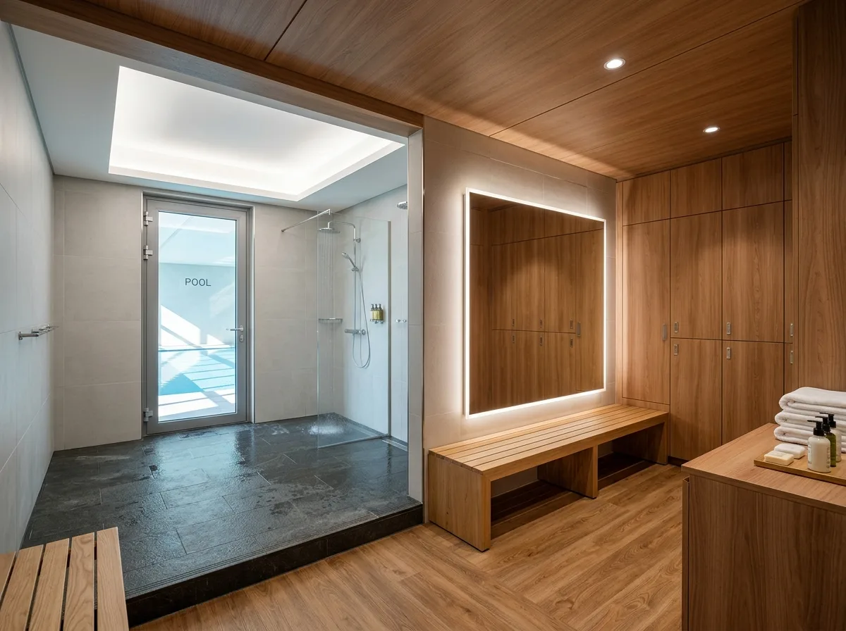 Changing Rooms and Lockers: The Divide Between Wet and Dry