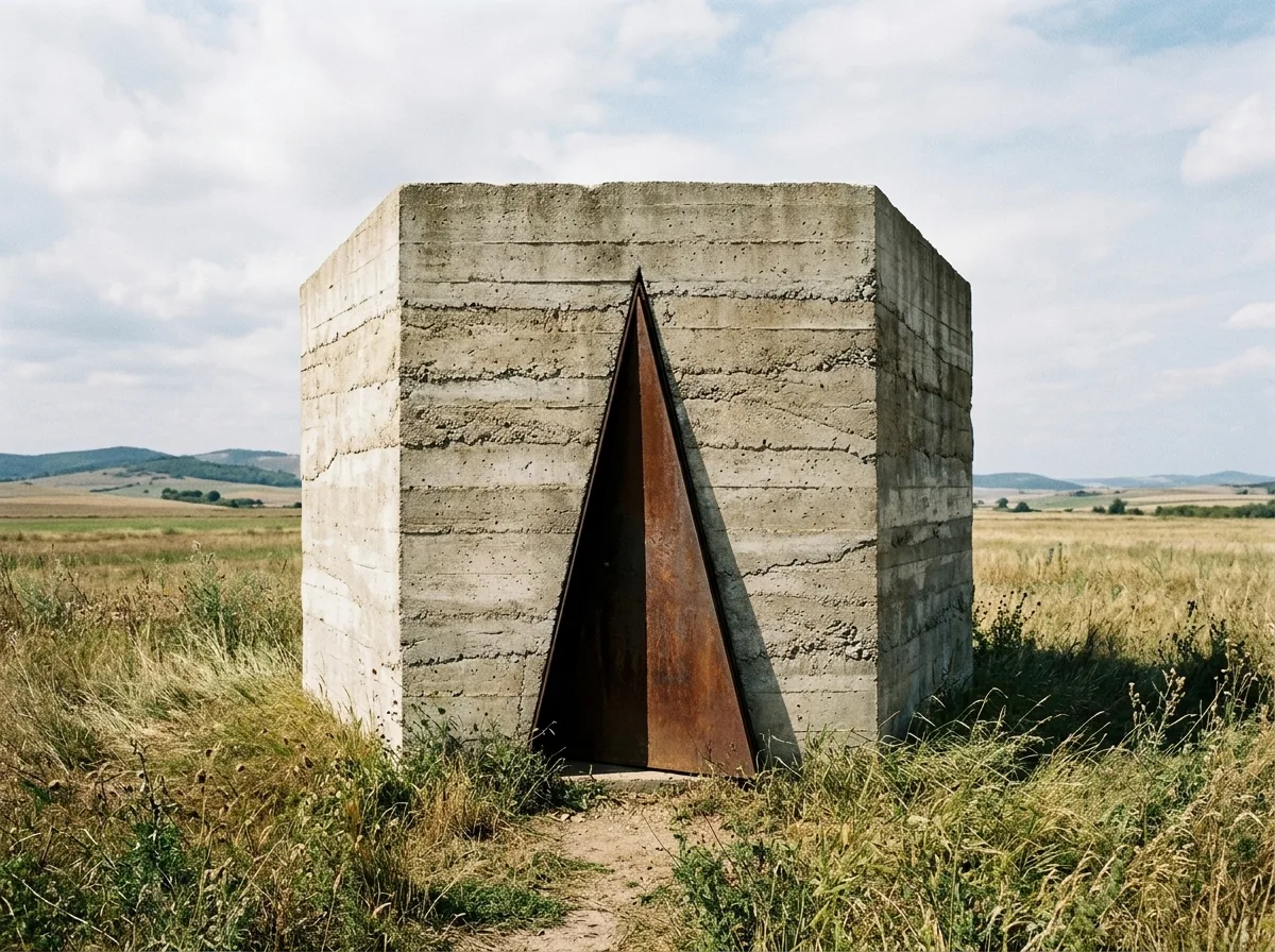 Zumthor | Field Chapel: A Triangular Steel Door