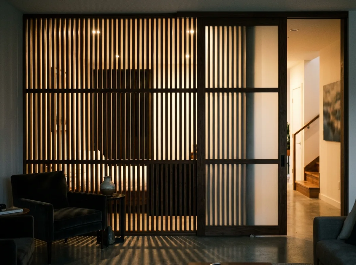 Grilles and Screen Doors: Semi-transparent Made of Wood Slats