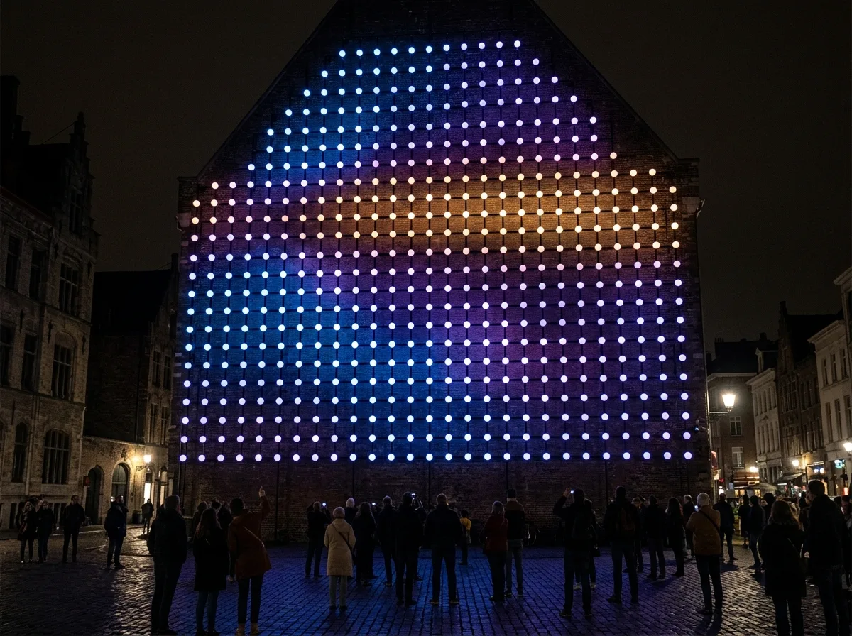 Low-Resolution Pixel Wall: Dynamic Imaging with Large-Particle LEDs