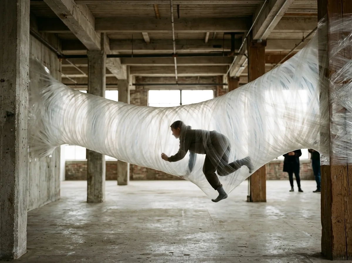 Numen／For Use | Climbable Spaces Made of Tape and Net