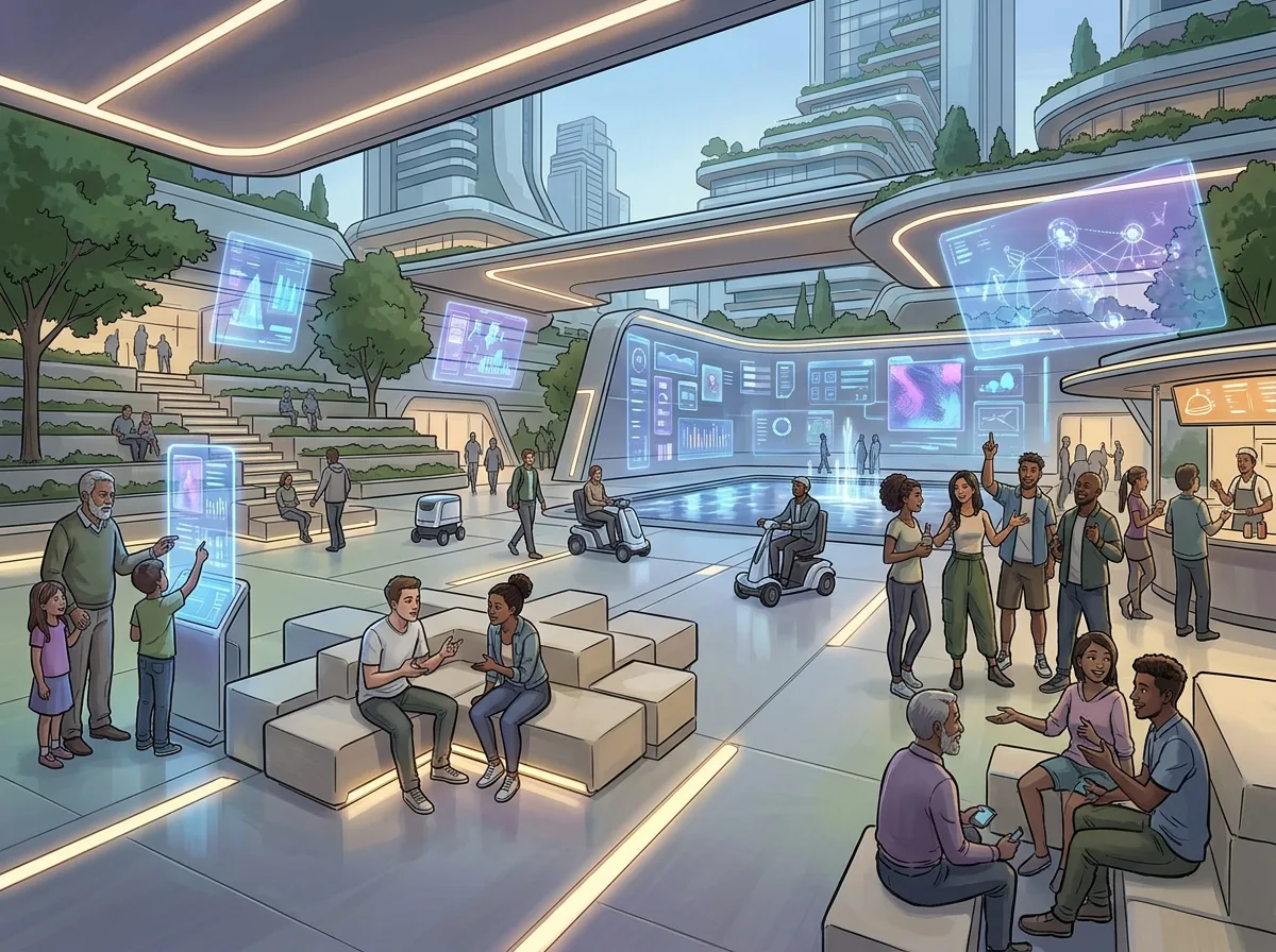 Everyday Interactions in Future Plaza