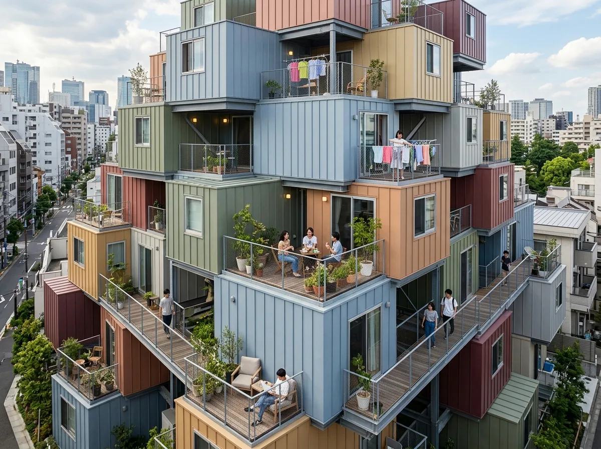 前衛都市・コリビング寮の外観