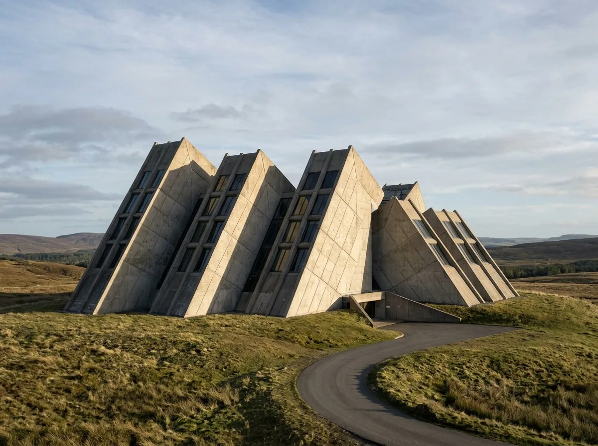 Slanted Prism Laboratory: A Study Building with an A-shaped Cross-section