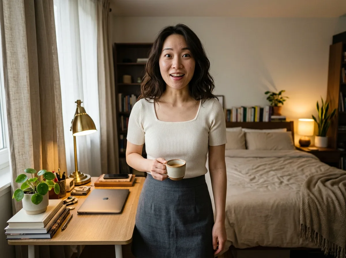 Korean-style story・Surprised expression the moment you were called