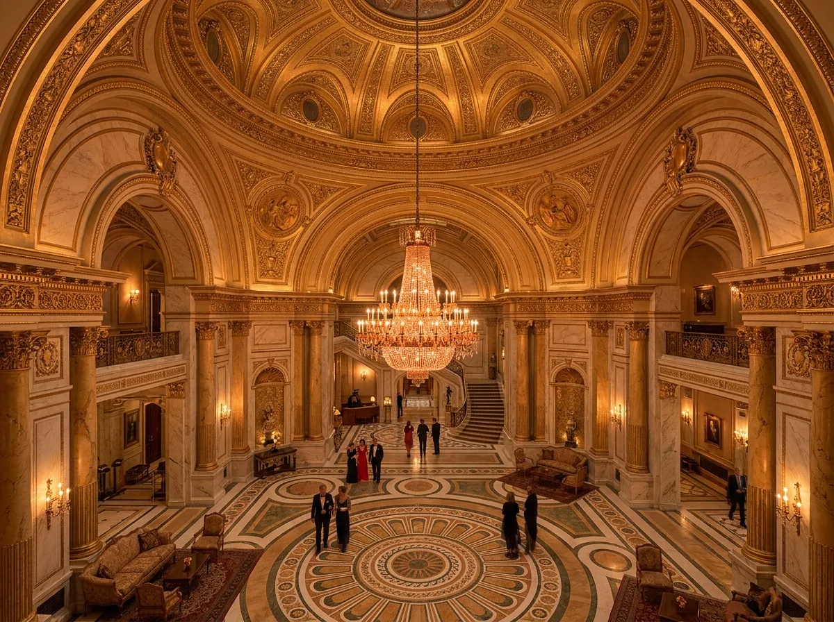Twenty-Two K Gold Leaf Hall: Six Thousand Square Meters of Gold
