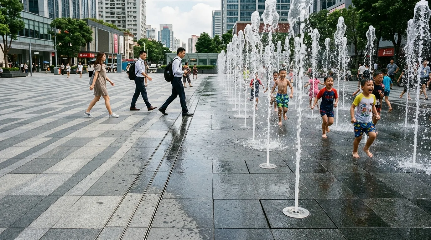 Dry Fountain Plaza: An Open Space When Not in Use
