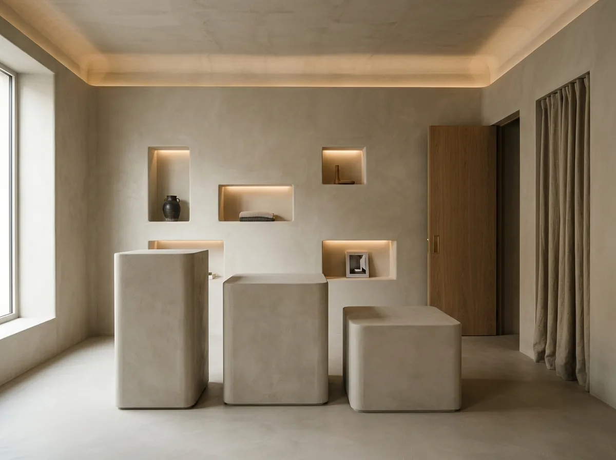Monochromatic Boutique: Volume, Shadow, and Proportion