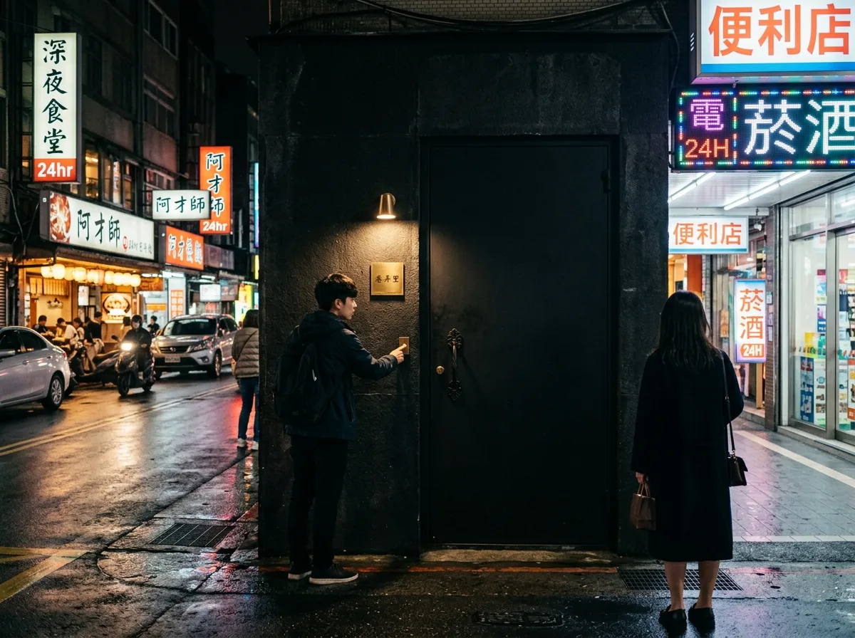 微醺吧台・夜的立面：一盏向下的小灯