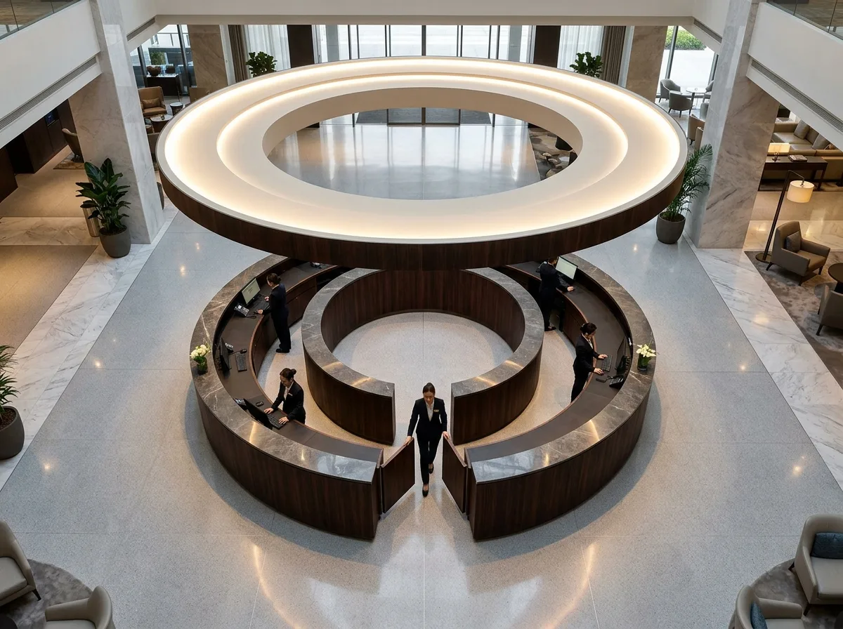 Island Reception: Service from All Four Sides