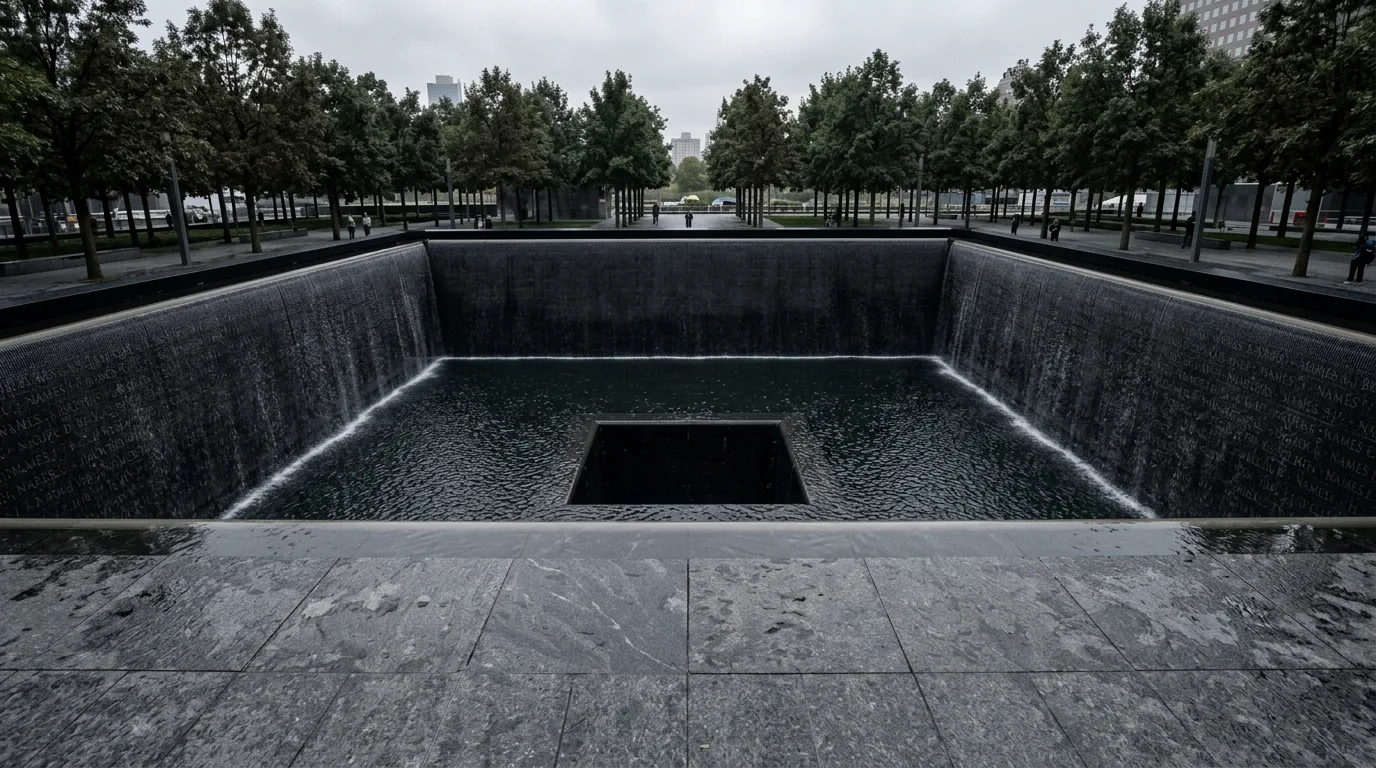 纪念性地景：水、标识与下沉空间