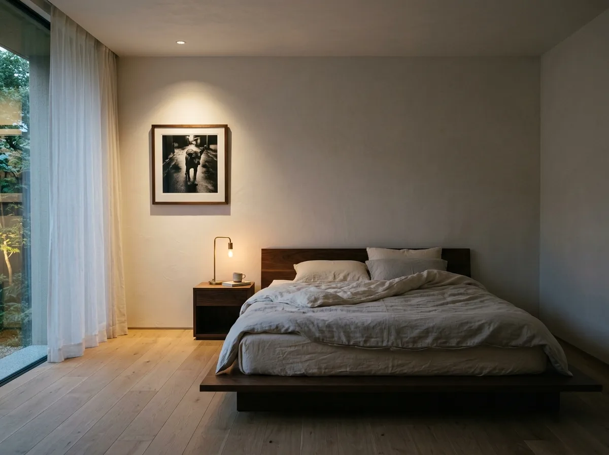 Urban Art Hipster Master Bedroom: leaving the space above the bed blank