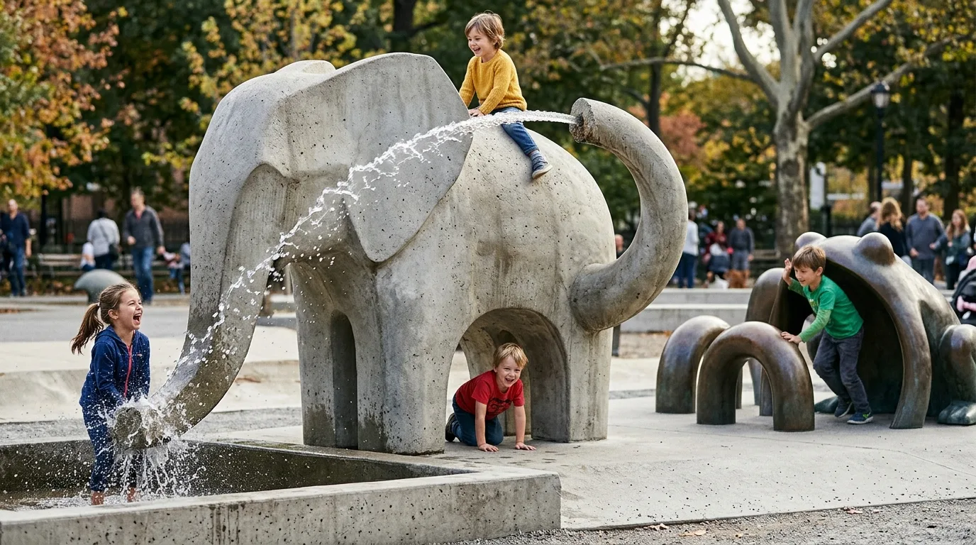 Animal-Shaped Fountains: Abstraction to Silhouette