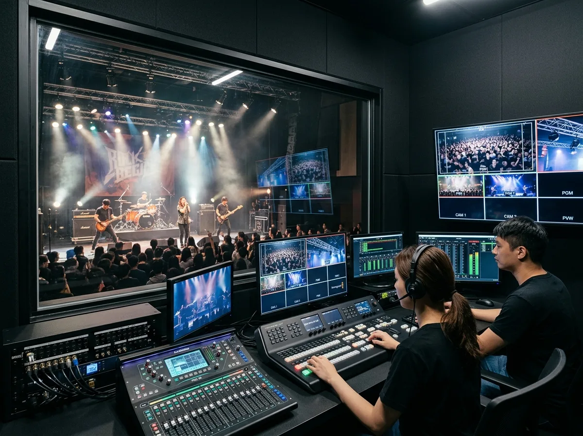 Integration of Live Broadcast: Camera Positions, Power Supply, and Signals