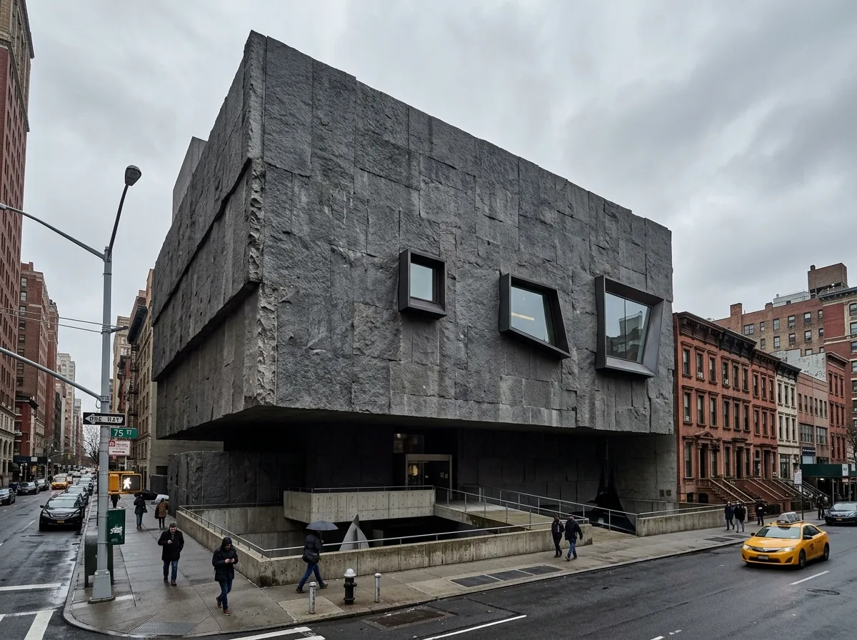 Granite Pavilion with Inverted Steps: Urban Volume Extruded Layer by Layer with Cantilevers