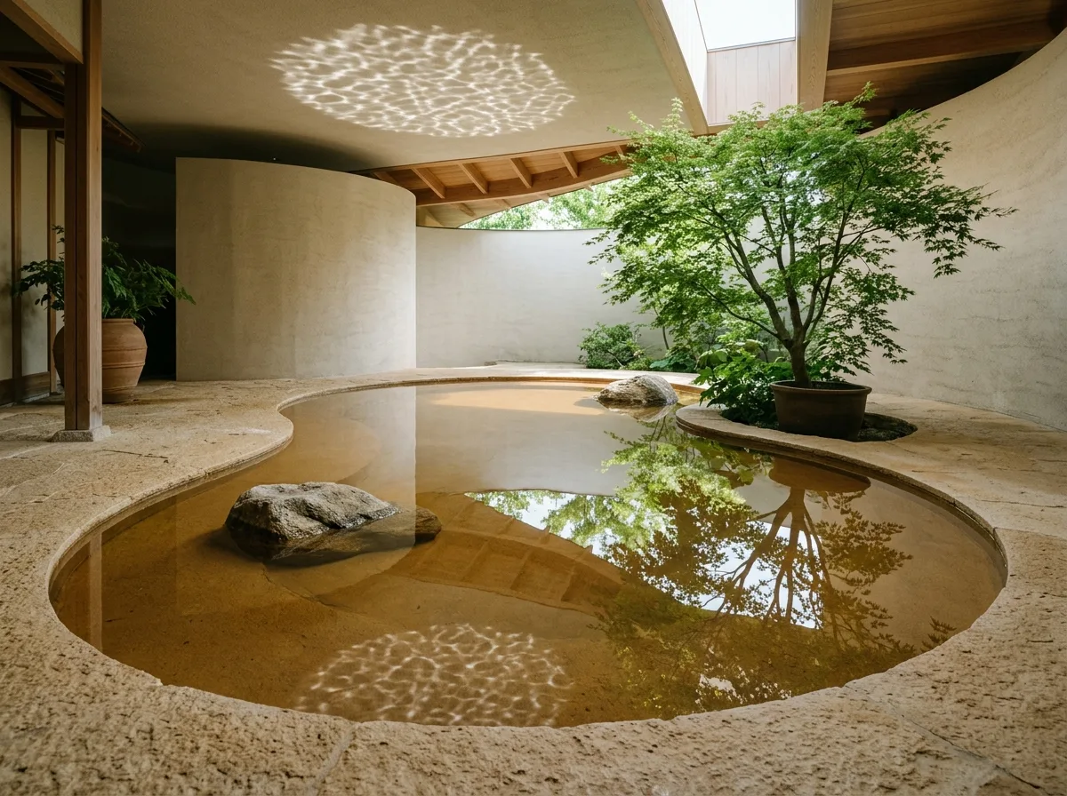 水の要素：静止した水のプール
