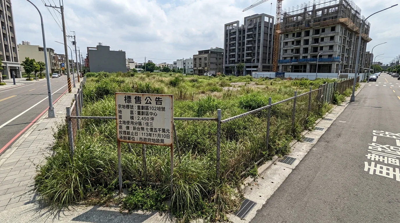 抵费地：插着标售牌的那几块