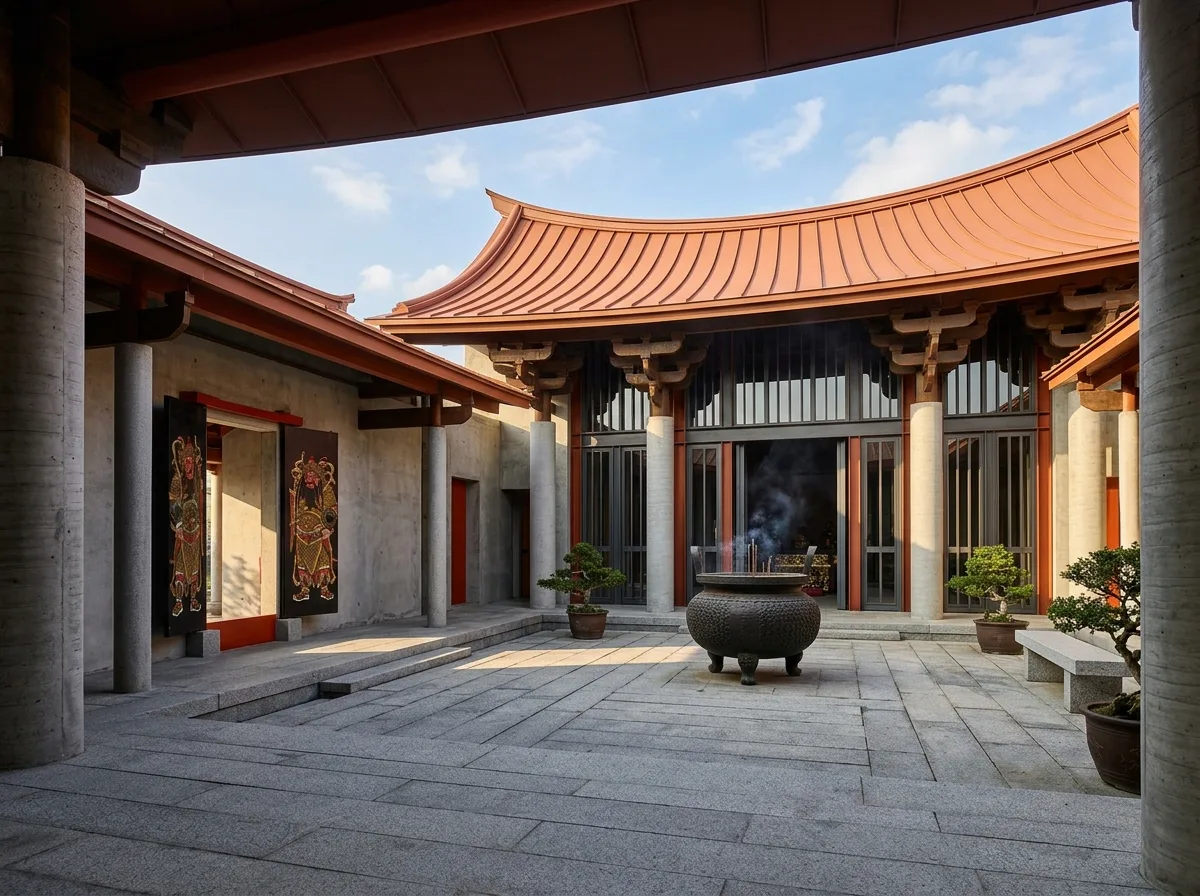 Contemporary New Temples: Modern Materials for Traditional Lexicon