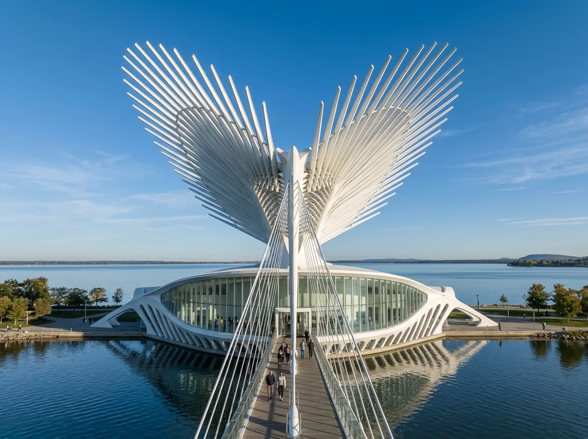 Openable Sunshade Wings: The White Wings of the Museum