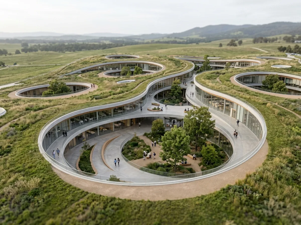 地形化的建筑：屋顶与地板成为连续地景