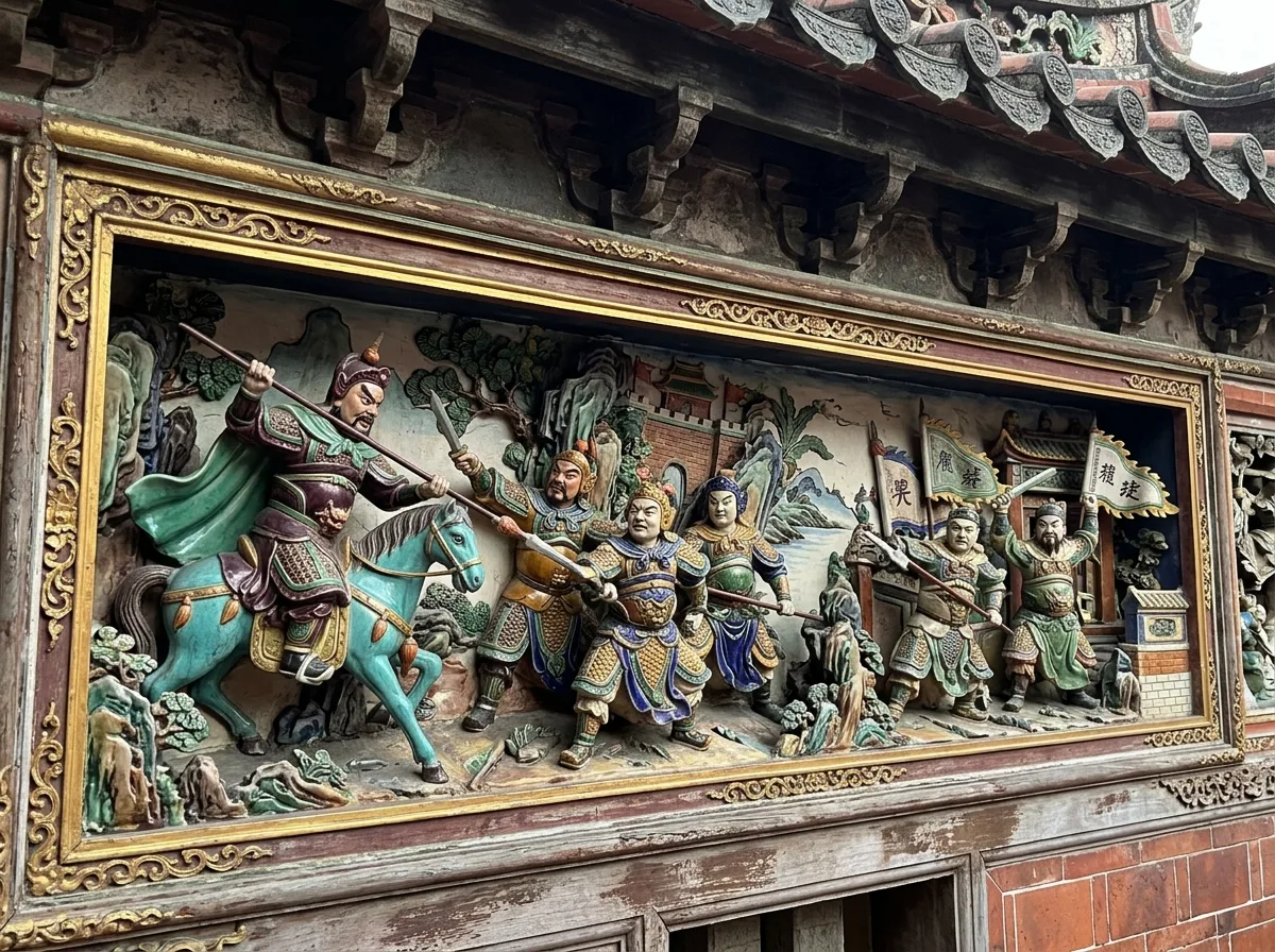 交趾陶：水车堵上的戏齣