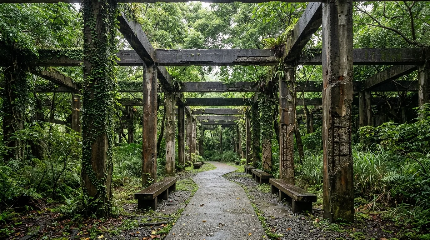 厂房遗构与植栽共生：混凝土残骸的绿化