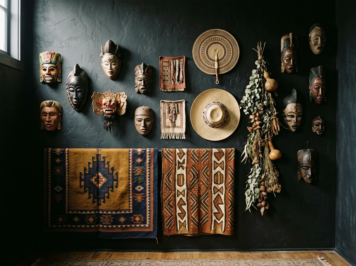 Textiles and Masks on the Wall: Three-Dimensional Decorations