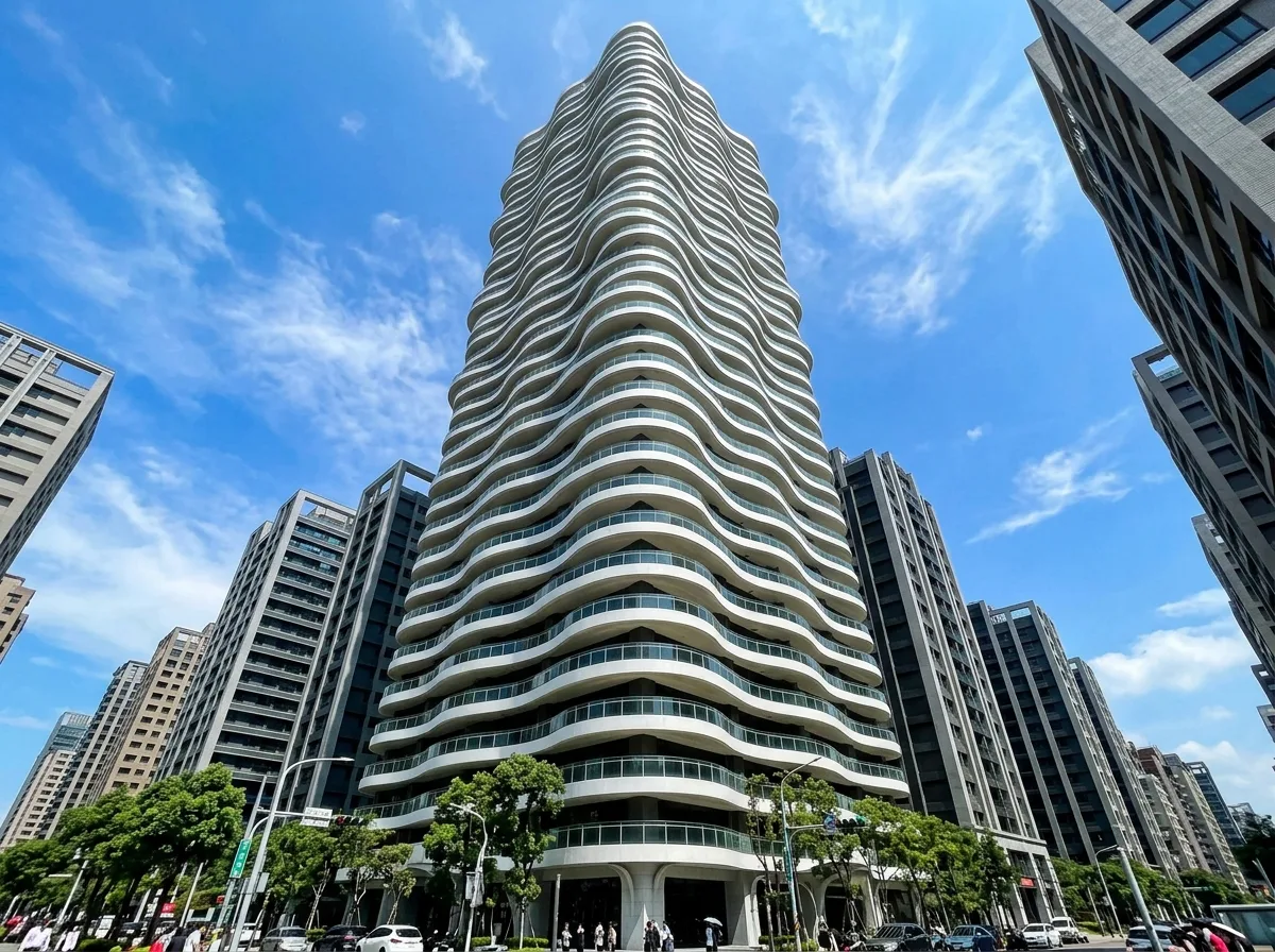 High-rise Residential: Tower with Wavy Balconies