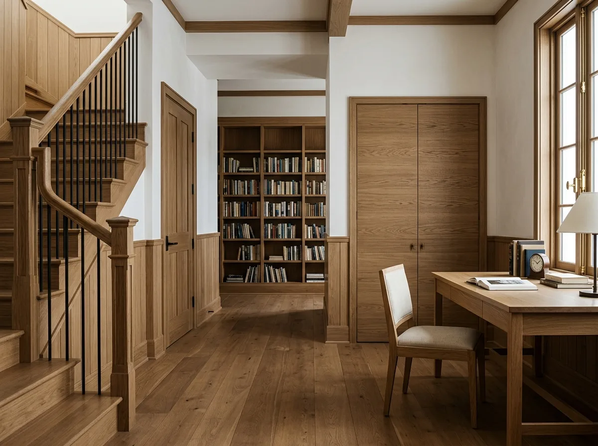 One wood throughout: A single wood tone for the entire house