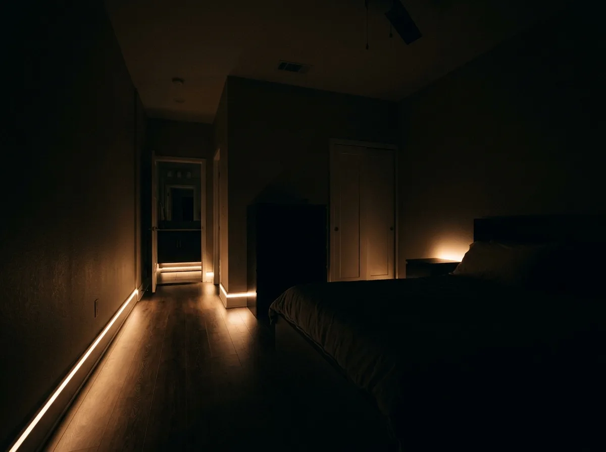 夜间的地脚灯：起夜不用开大灯