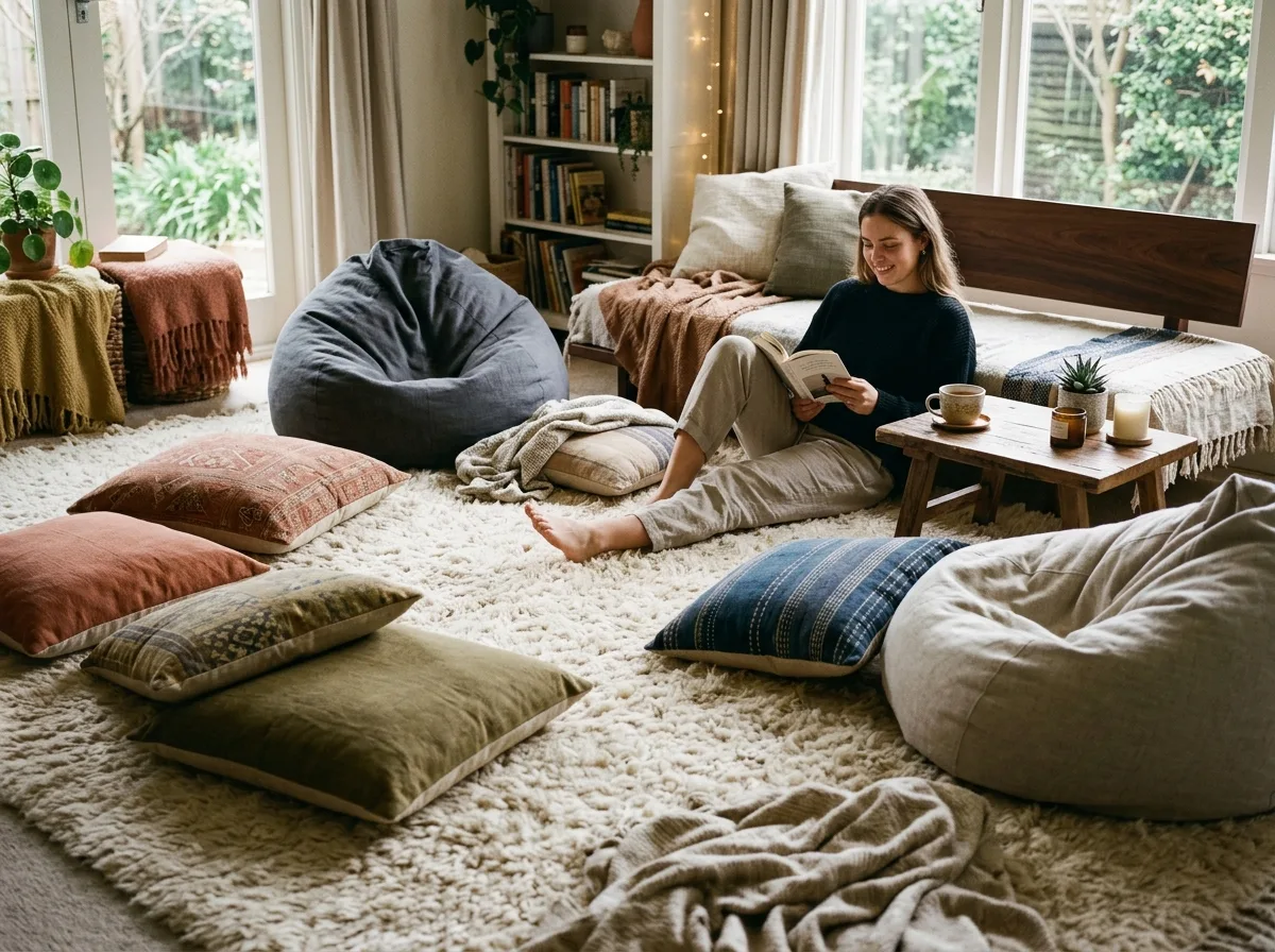 Floor Seating: Sitting Directly on the Rug