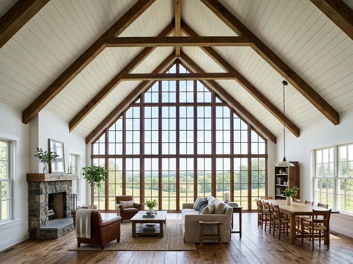 Pitched Gable: Ceiling Follows Roof