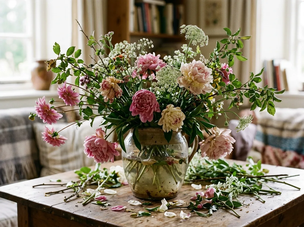 Floral Arrangement: A Handful Cut from the Garden
