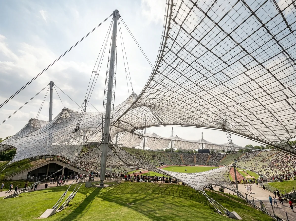 Cable Nets and Tents: Minimal Materials for Large-Span Translucent Roofs