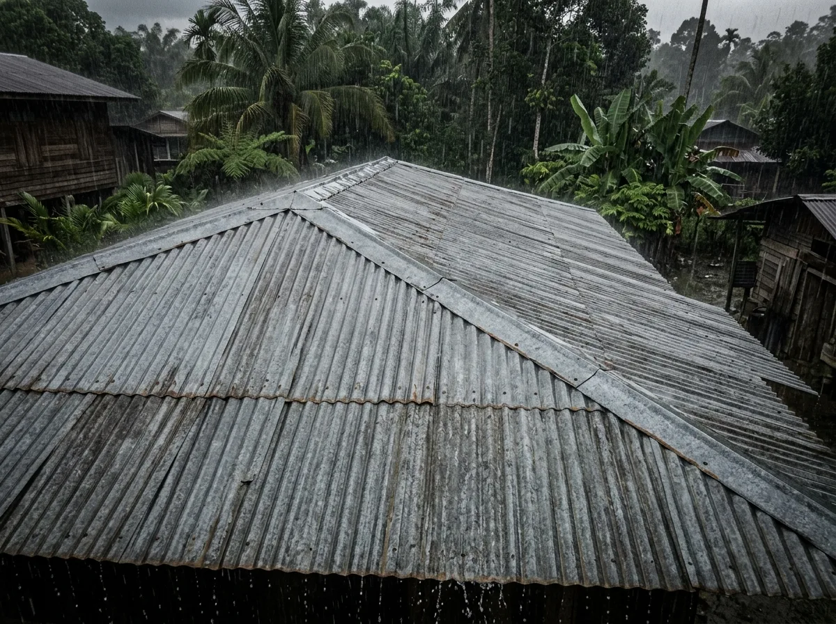 Metal Corrugated Sheets: Silver-Gray and Light Rust