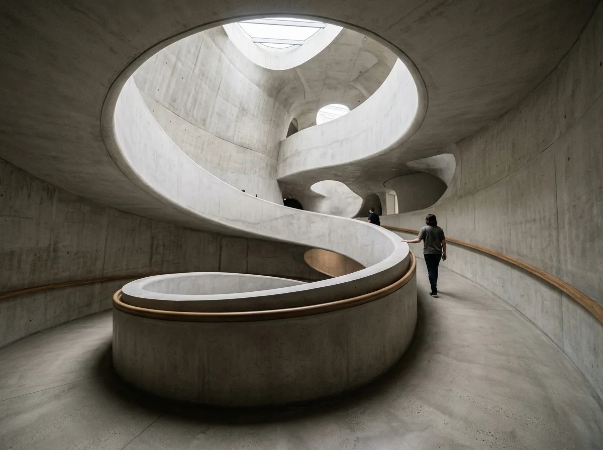 Organic Architecture · Ramp and Void: Winding Upwards