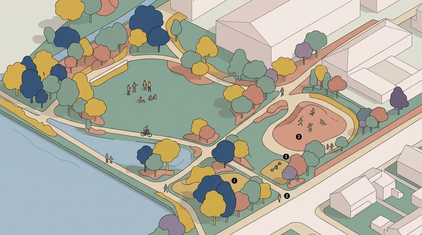 Aerial View of Landscape: A Single Diagram for Overall Relationships